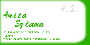 anita szlama business card